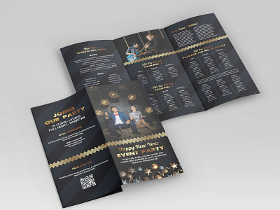 Free new year tri-fold brochure template