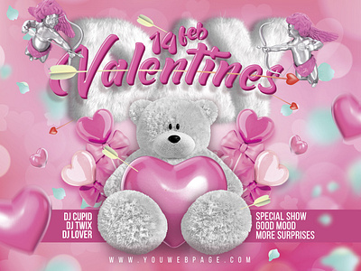 Free Valentines Day Flyer PSD Template