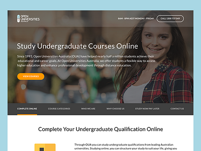Education Landing Pages course education interface landing learning ui university ux web