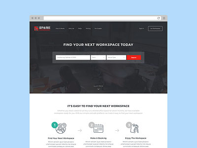 Guest Landing app landing office product search start up ui ux web work workspace