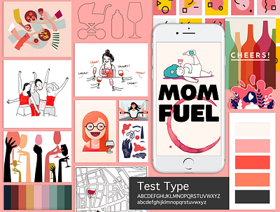 Moodboard | Wine Mom app product design ui