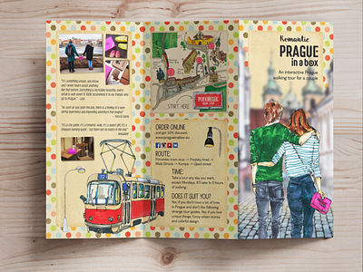 Prague in a box's Leaflet Top branding design print print design product design typography