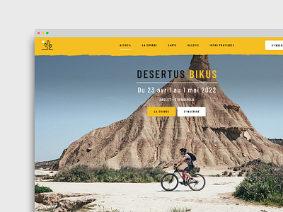 Desertus Bikus adventure bikepacking branding cycling desertracing graphic design paysbasque ui website