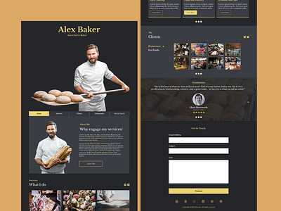 Baker's Portfolio app illustration ui ux uidesign uiux uxdesign web website website design