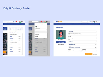 Profile Design daily 100 challenge dailyui dailyuichallenge product design web