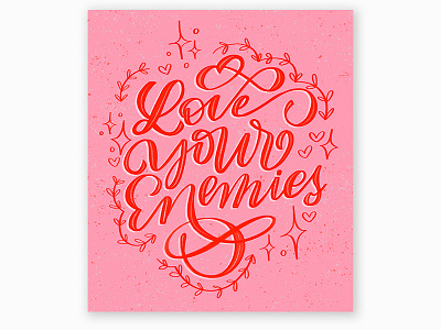 Love design illustration typography