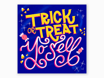 Trick or Treat design illustration typography