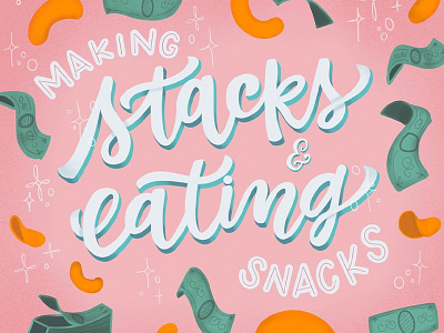 stacks and snacks design illustration typography