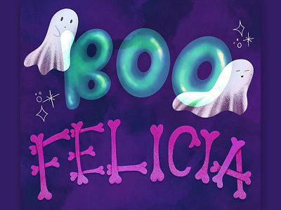 Boo Felicia design illustration typography