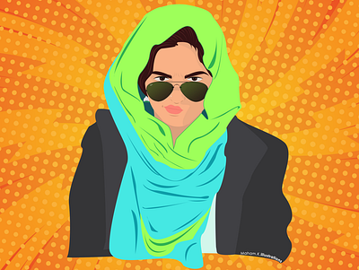 D u r r a n i flat illustration portrait vector