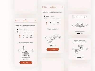 Travel city guide app of Morocco 👒 app design illustration travel app ui ui design