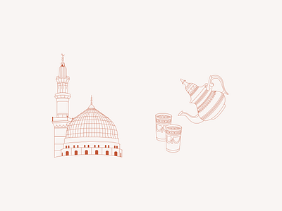 Illustrations for travel city guide app of Morocco 🕌