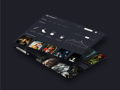 FantasyTV 🌚 app dark dashboard dashboard ui design fantasy iconography icons travel app ui ui design vector web