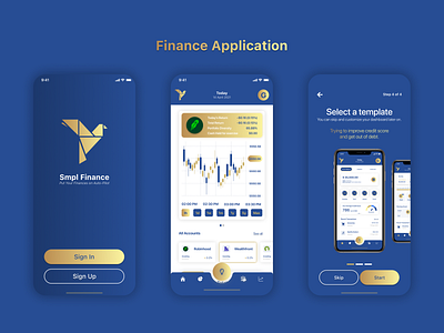 Finance Application adobexd android design app application banking credit crypto finance graph ios loan logo ui ux