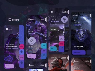 Discord Team App app branding concept design discord flat lol team ui uidesign ux ux design ux ui