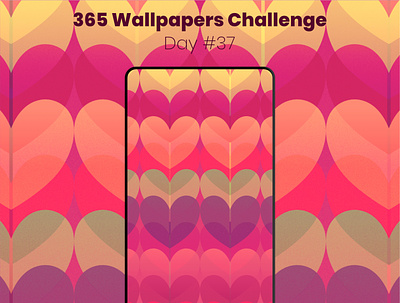 365 Wallpapers Challenge - Day #37 365 daily challenge affinity designer affinitydesigner challenge love valentine valentinesday wallpaper design wallpapers