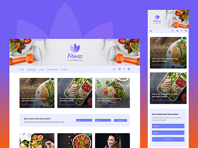 Fitness Blog design interface ui ui design web design website