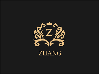 "ZHANG" Luxury Logo art branding branding design design design art elegant flat illustrator logo luxury logo minimal