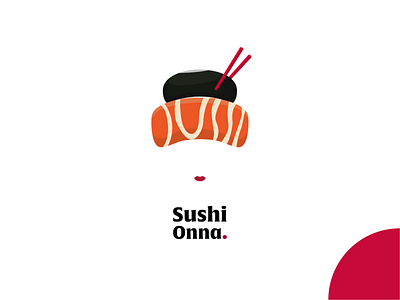 Sushi Onna Logo art branding branding design design design art food food illustration illustration logo minimal