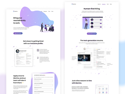 Mentra Homepage desktop desktop design digital graphic design hiring hiring platform homepage homepage design inclusive design ui ui design ux ux ui ux design uxdesign web web design website website design