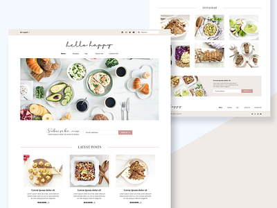 Healthy Recipes Blog UI