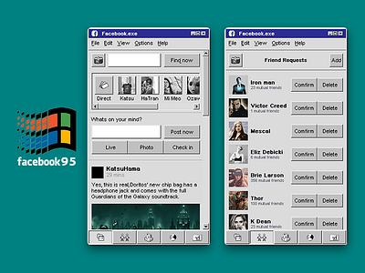 Weekly Project Challenge #3 - Facebook for Win95 animation facebook win95 windows95