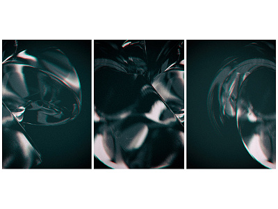 Triptych 3d abstract c4d cinema focus form glass maxon solid texture