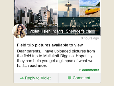 UpToUs Feed screen album app feed ios mobile pictures social