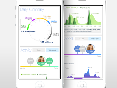 Bio tracking app breathing fitness heart ios mobile movement rate steps wearable