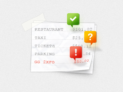 Receipts free paper psd receipt