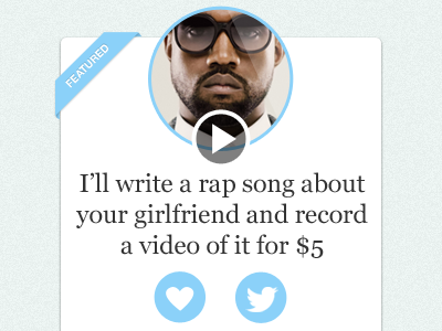 Kanye's gig interface kanye west like profile twitter user