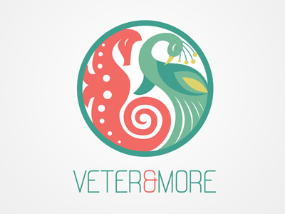 Veter&more clothes logo logotype peacock seahorse