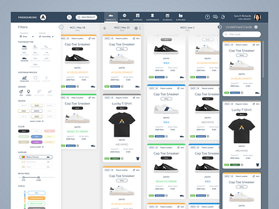 Board View app board design fashion plm ui ux