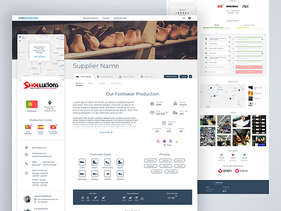 Shoe Supplier Page design fashion supplier ui ux