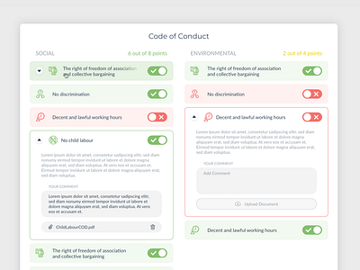 Code of conduct-window