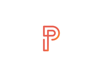 Purpose Logo 2d app design flat letter lettering logo p purpose type typography vector