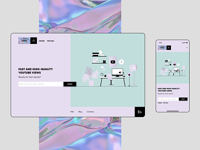 YouTube promotion Web & Mobile design flat illustration minimal typography ui ux web website