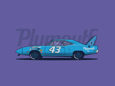 1970 Plymouth Superbird car illustration musclecar plymouth superbird vector vintage