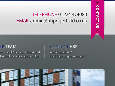 Contact contact menu photoshop slider