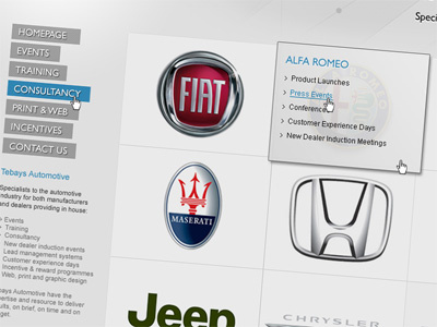 Auto hover logos menu photoshop
