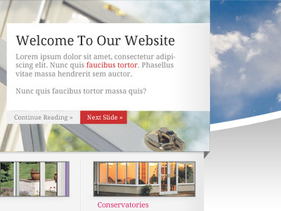 Welcome background concept homepage slider