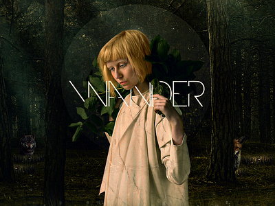 "Not everyone who wanders is lost" art design forest inspired manipulation photoshop poster design wander