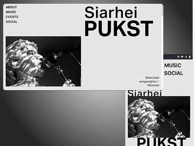 Musician Siarhei Pukst web page