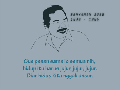 quotes by benyamin sueb design illustration quote