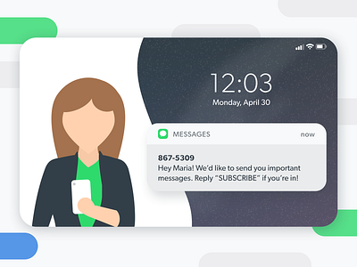 You've got a message! illustration mobile phone push notification push notifications sms text