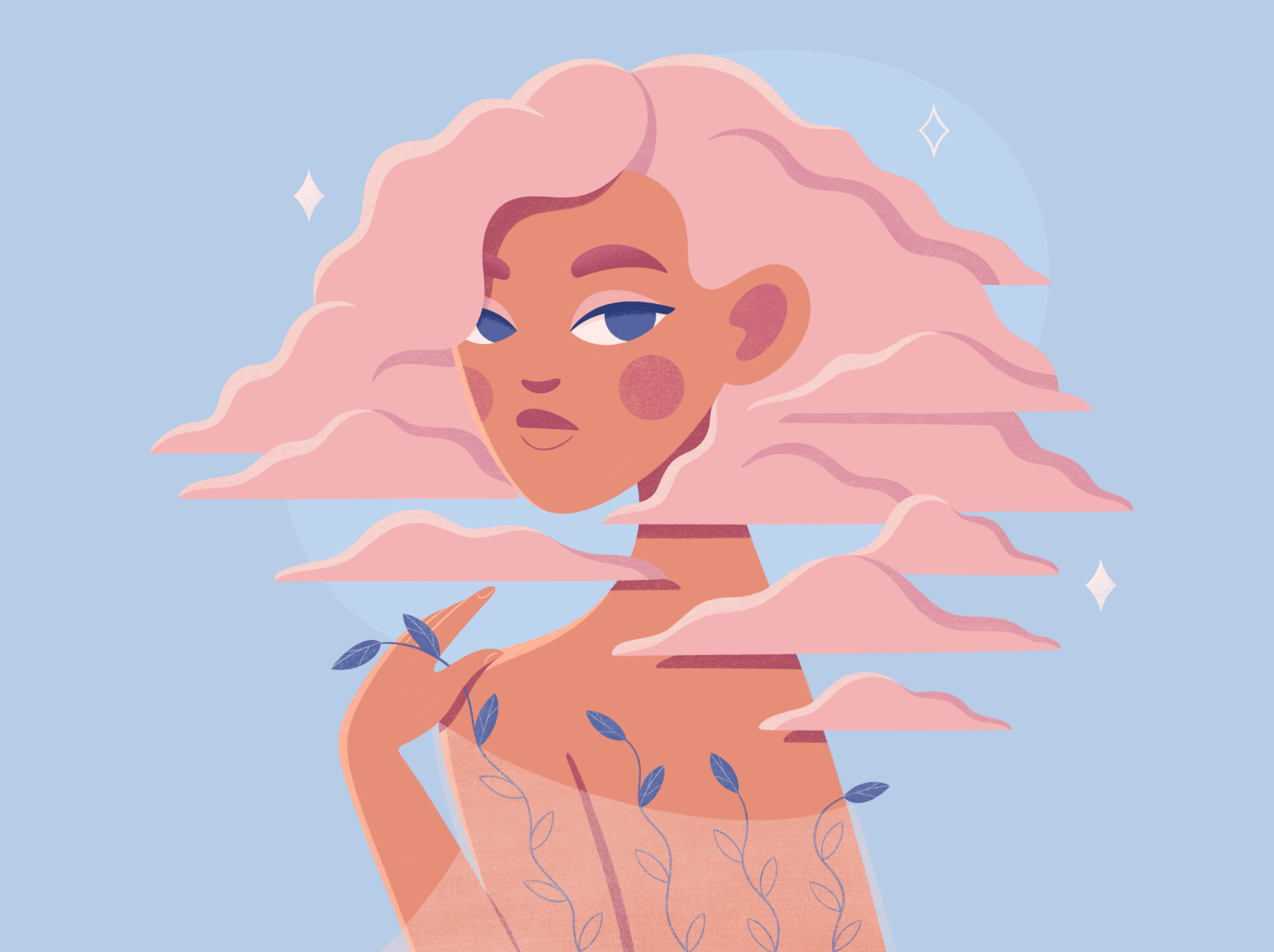 Cloud girl by Fruzka on Dribbble