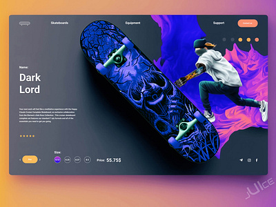 Skateboard online store. concept design figma illustration interface shop skateboard store ui uidesign ux