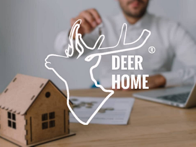 Deer home design logo designer