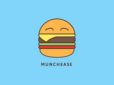 Munchease Logo burger food logo mascot