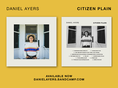 Daniel Ayers - Citizen Plain (Album Art) album american art folk music
